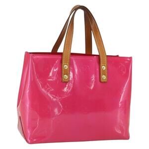 LOUIS VUITTON Monogram Vernis Reade PM Hand Bag Fuchsia Pink M91221 Auth ka1306